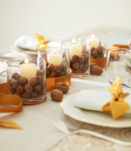 Thanksgiving Centerpieces - Nutty Candles-Christopher Baker