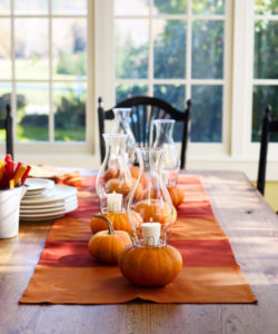 Thanksgiving Centerpieces - pumpkin candlesticks-James bairgrie